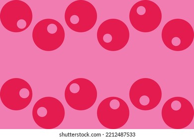 Red small bubble: two zigzag lines on a pink background