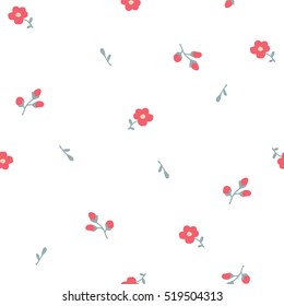 red small floral pattern 