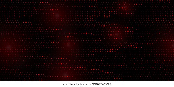 Red small square dots abstract geometric background. Vector design