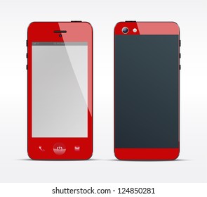 Red smartphone concept