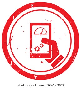 Red Smartphone Test rubber stamp