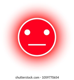 Red smileys emoticons icon . Vector illustration, web icon