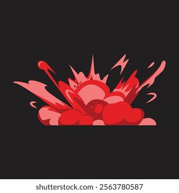 Red smoke effect illustration design graphic