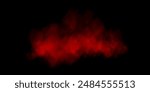 Red smoke, smog cloud on podium or stage, isolated transparent special effect. Vector illustration, fog vapor over ground or water surface, magic haze.	