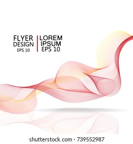 red smooth line on white background