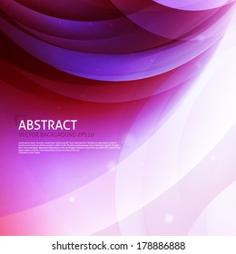 Red smooth twist light lines vector background design. Eps 10. 