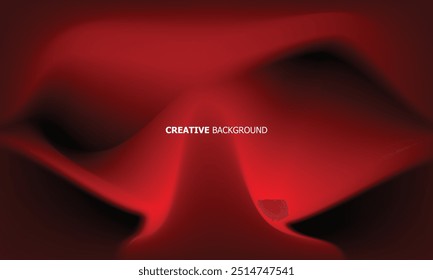 red smooth waves abstract background energy effect 