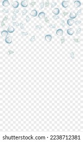 Red Snail Background Transparent Vector. Oyster Sketch Texture. Exotic Illustration. Blue Seashell Underwater Pattern. Orange Shell.