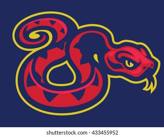 Red Snake Mascot