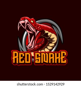 the red snake mascot logo badge 