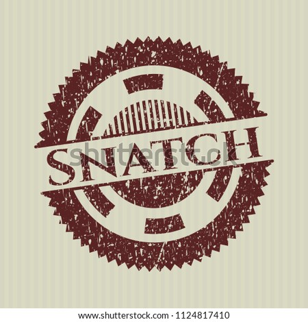Red Snatch distress rubber stamp