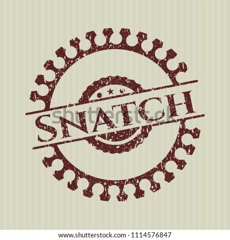 Red Snatch distressed grunge stamp