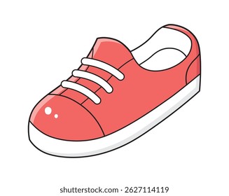 Red sneaker isolated vector illustration