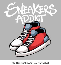 Red Sneakers Urban Streetwear t shirt design