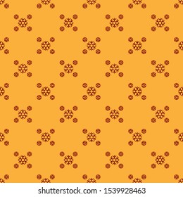 Red Snow icon isolated seamless pattern on brown background.  Vector Illustration