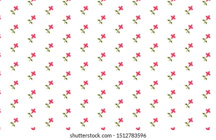 Red Snowdrop Flower Pattern Background
