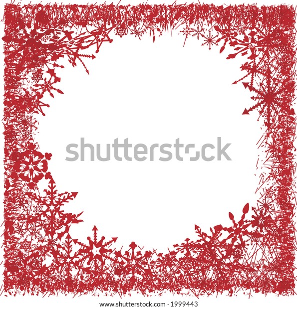 Red Snowflake Border Illustration Contains No Stock Vector (Royalty ...