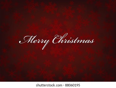 red snowflake christmas background with seasonal message