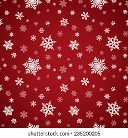 Red Snowflake Pattern Ã¢Â?Â? Holiday themed snowflake pattern.  Pattern is behind clipping mask.  Two versions of the pattern swatch are in the swatches panel for immediate use.