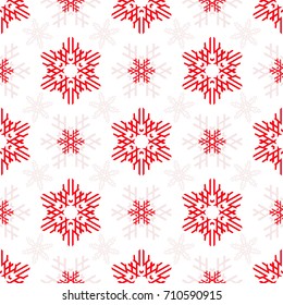 Red Snowflake Seamless Pattern - Great for Winter and Christmas Projects.
