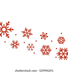 Red snowflakes