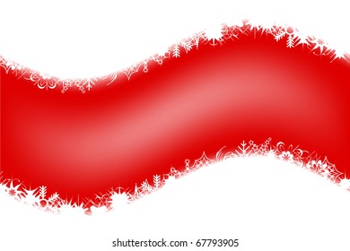 Red snowflakes background vector illustration