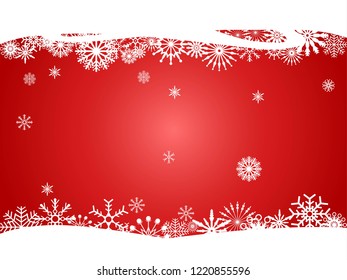 red snowflakes curve background
