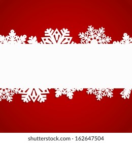 red snowflakes pattern Christmas background 