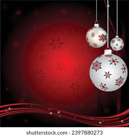 Red Snowflakes with Red and White Balls
