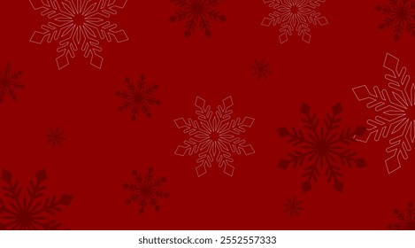 Red Snowing Backgroud vector design, Winter Cristmas wallpaper design fot Greeting card, Banner and seasonal event, Xmas Pattern, vector stock
