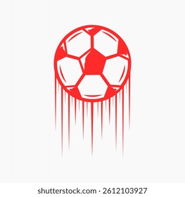 red soccer ball icon design