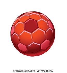 Red Soccer Ball Vektorillustration