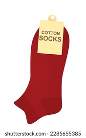 Red socks pack. vector illustration