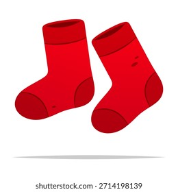 Calcetines rojos Vector aislado ilustración