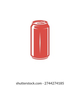 Red soda can drink beverage