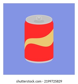 Red Soda Can Golden Yellow Swirl Stock Vector (Royalty Free) 2199725829 ...