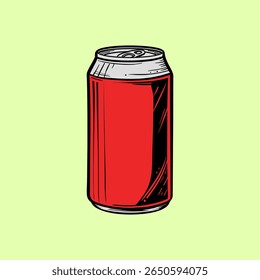 Red Soda Can Illustration Vector