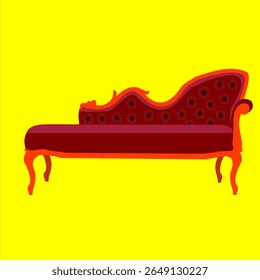 red sofa with unique, and elegance design 