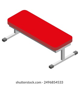 red soft bench for gym