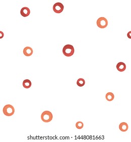 Red and Soft orange a circle Cute Seamless pattern. Perfect for your design, textile, pattern fills, box, posters, cards, web page background etc. Pattern under the mask. Vector.
