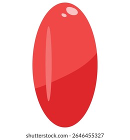 Una píldora roja suave y brillante. 