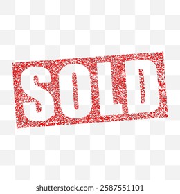 red sold text vector stamp background