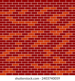 Red solid brick background, serves as a pattern for printing on fabric for the textile industry.