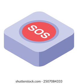 Red sos button is waiting to be pressed in case of emergency