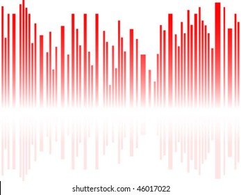red sound wave