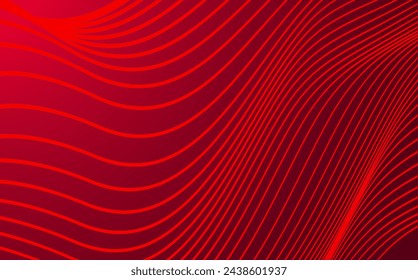 Red soundwave line abstract vector background design