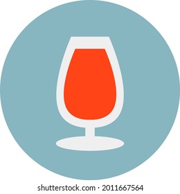 Red sour juice, illustration, vector on a white background.