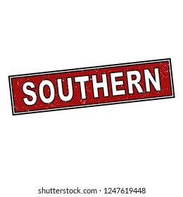red southern rubber web stamp pop art