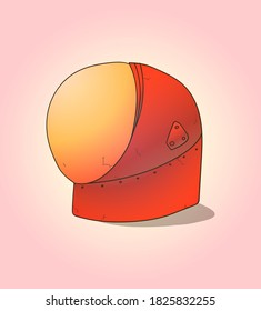 Red Space Astronaut Gradient Vector