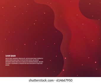 Red space background.Milky way vector illustration in cartoon style.Eps 10